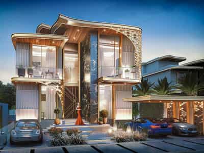 Picturesque residence Gems estates near a golf club, Damac Hills, Dubai, UAE