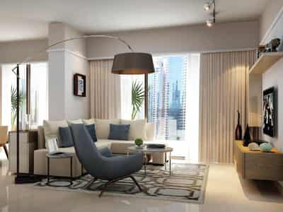 Furnished apartments with large balconies in Avanti residential complex with a gym, Business Bay, Dubai, UAE