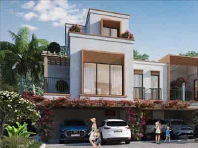 New residence Mykonos with a beach and lounge areas, Damac Lagoons, Dubai, UAE