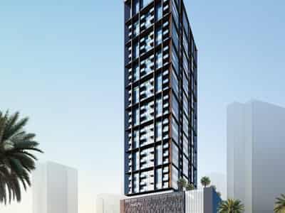Complex of furnished apartments Altai Tower with a swimming pool and a gym, JVT, Dubai, UAE