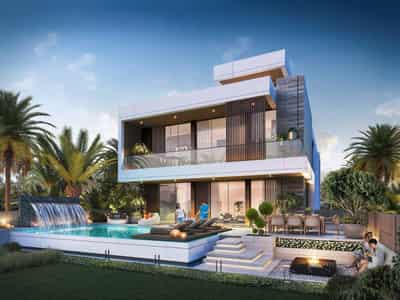 New luxury complex Marocco Villas on the shore of the lagoon, DAMAC Lagoons, Dubai, UAE