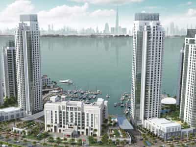 Высотная резиденция премиум класса Creek Residences рядом с причалом для яхт, Dubai Creek Harbour, Дубай, ОАЭ