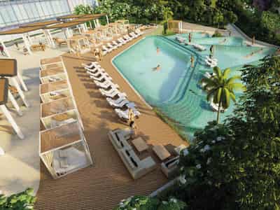 New high-rise residence 330 Riverside Crescent close to the international airport and the city center, Nad Al Sheba 1, Dubai, UAE