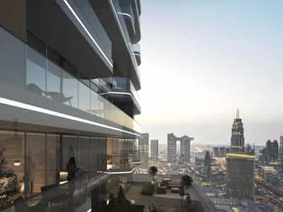 Society House complex with rooftop terrace, rooftop bar and four gardens with panoramic views of the city centre, Downtown Dubai, Dubai, UAE