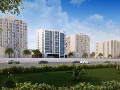 New residence Central with swimming pools and a lounge area near a highway and a metro station, Jebel Ali Village, Dubai, UAE