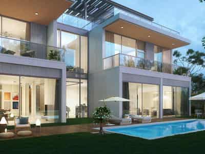 New complex of villas South Bay with lagoons, beaches and a shopping mall, Dubai South, UAE