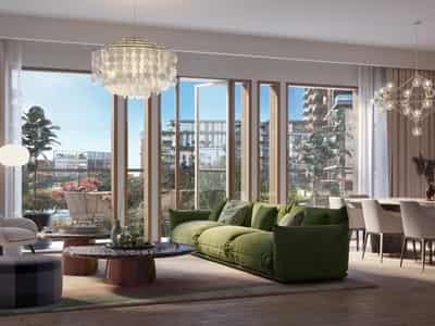 New residence Erin with swimming pools and a park, City Walk, Dubai, UAE