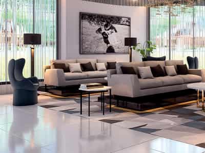 New residence Elitz 3 with swimming pools, a business center and a mini golf course, JVC, Dubai, UAE