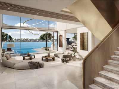 Новый комплекс вилл у воды с бассейном и видом на море Coral villas, Palm Jebel Ali, Дубай, ОАЭ