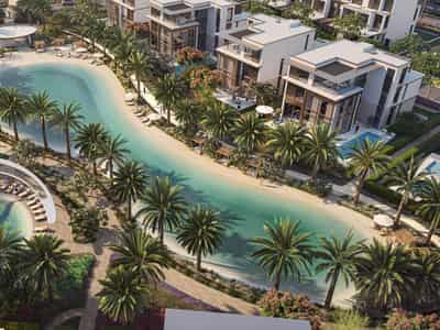 New gated residence Nad al Sheba Gardens with a lagoon and a swimming pool close to highways, Nad Al Sheba 1, Dubai, UAE
