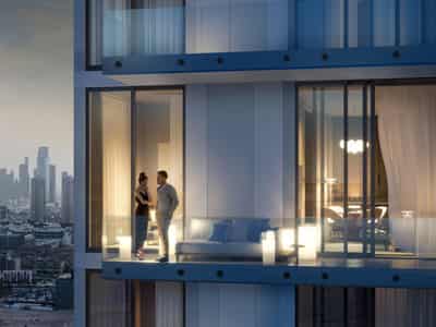 New residence Ozone 1 with a swimming pool and a parking close to highways and Palm Jumeirah, JVC, Dubai, UAE