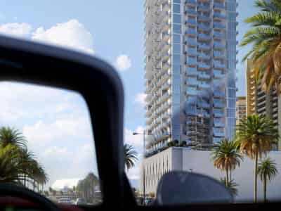 New residence Ozone 1 with a swimming pool and a parking close to highways and Palm Jumeirah, JVC, Dubai, UAE