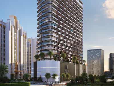 New high-rise The Place Residence close to golf clubs, Dubai Sports City, Dubai, UAE