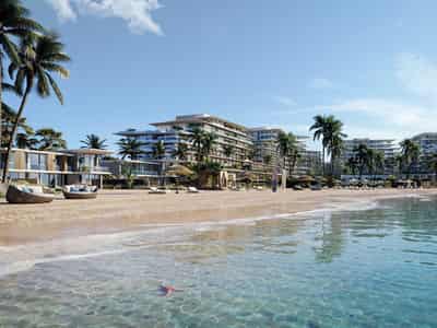 New beachfront Rixos Beach Residences — Phase 2 with swimming pools, Dubai Islands, Dubai, UAE