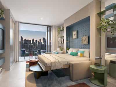 New complex of furnished apartments Rove Home Marasi Drive with swimming pools and a co-working area in the heart of Business Bay, Dubai, UAE