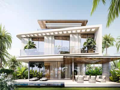 New complex of furnished villas Mira Villas by Bentley Home with a lagoon, Meydan, Dubai, UAE
