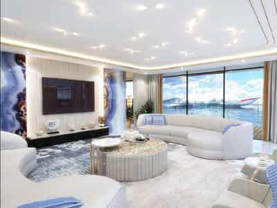 New unique compex of villas, surrounded by the ocean, Kempinski Floating Palace (Neptune), Jumeirah, Dubai, UAE