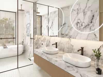 New complex of villas Karl Lagerfeld with swimming pools and roof-top terraces, Nad Al Sheba, Dubai, UAE