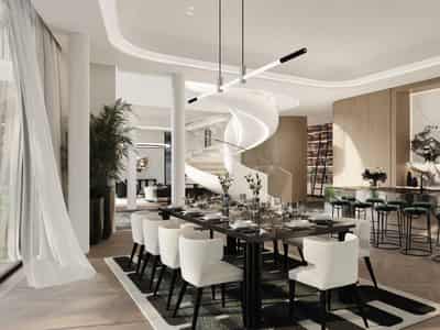 New complex of villas Karl Lagerfeld with swimming pools and roof-top terraces, Nad Al Sheba, Dubai, UAE
