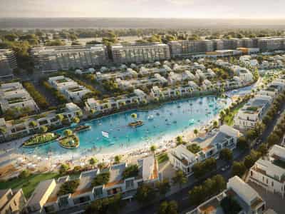 Новый комплекс таунхаусов Riverside со спа-центром, зонами для мероприятий и детским парком приключений, Damac Hills, Дубай, ОАЭ