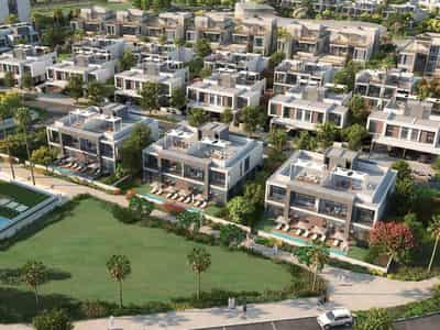 New gated complex of villas and townhouses South Bay 6 with a lagoon and beaches close to the airport, Dubai South, Dubai, UAE