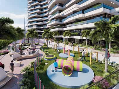 New Trinity Residence with a swimming pool and a water park, Arjan-Dubailand, Dubai, UAE
