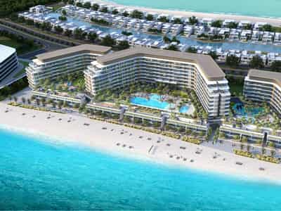 Новый комплекс Selene Beach Residences с лагуной, бассейном и парками, Al Seanneeah, Дубай, ОАЭ