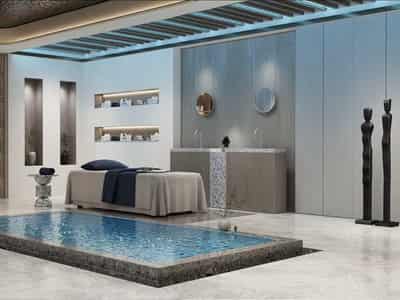 Apartments with private pools in the new Ibiza complex, the Dubailand area, Dubai