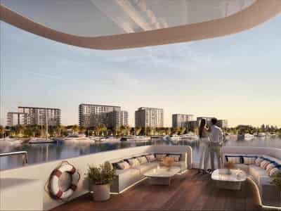 Квартиры в новом жилом комплексе Pier Point 1&2 с бассейном и зелёными зонами на первой линии у моря в районе Port Rashid, Дубай