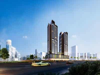 Новый комплекс меблированных апартаментов Guzel Tower с бассейном и спа, JVT, Дубай, ОАЭ