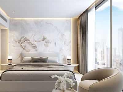 New complex of furnished apartments Guzel Tower with a swimming pool and a spa, JVT, Dubai, UAE