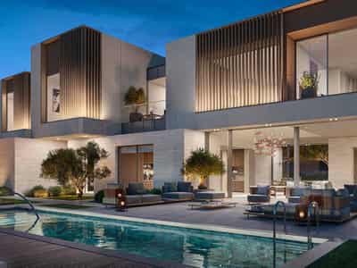 New complex Acres Estates Villas with lagoons, lounge areas and clubhouses, Dubailand, Dubai, UAE