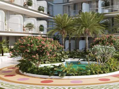 Новый комплекс меблированных апартаментов Cove Grand с бассейнами, зонами отдыха и мини-гольфом, Dubai Land Residence Complex, ОАЭ