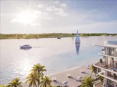 New residential complex Rena Townhouse with a roof-top swimming pool and a direct access to the beach, Dubai Islands, Dubai, UAE