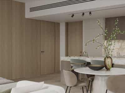 New residential complex Rena Townhouse with a roof-top swimming pool and a direct access to the beach, Dubai Islands, Dubai, UAE