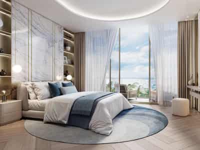Новый комплекс меблированных апартаментов Beach Walk 4 с бассейном, панорамными видами и выходом на пляж, Dubai Islands, Дубай, ОАЭ