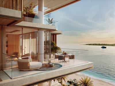 Luxury penthouse with a garden and a swimming pool in the new Shoaq Residence with a direct access to the beach, Dubai Islands, Dubai, UAE