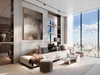 New complex of furnished apartments Voxa with swimming pools and a mini golf, JVT, Dubai, UAE