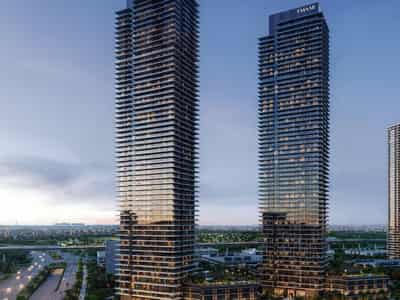 New Altan Residence with an infinity pool and a multifunctional room, Green Gate District, Dubai, UAE