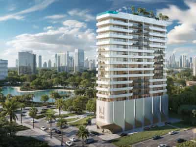 New complex Weybridge Gardens 5 with a swimming pool and gardens close to the polo resort, Dubailand Residence Complex, Dubai, UAE