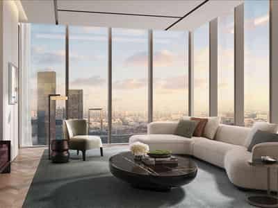 New project Jumeirah Residences Emirates Towers with a swimming pool, lounge areas and around-the-clock security, Trade Center, Dubai, UAE