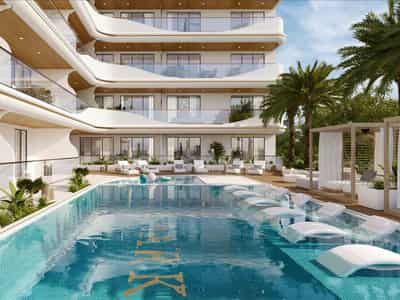 New project Aark Terraces with a swimming pool and an underground parking, Dubai Land Residential Complex, Dubai, UAE