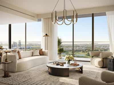 Новый высотный проект Lyvia с бассейнами, садом и детскими площадками, Dubai Creek Harbour, Дубай, ОАЭ
