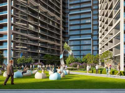 Новый проект Sobha Central The Mirage с бассейнами, садами и бизнес-центром, Дубай, ОАЭ