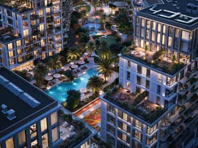 New project Avenew 888 with swimming pools, restaurants and a co-working space close to the international airport, Dubai South, Dubai, UAE