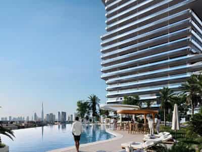 Новая высотная резиденция Sky Terraces с искусственным пляжем и ресторанами, Motor City, Дубай, ОАЭ