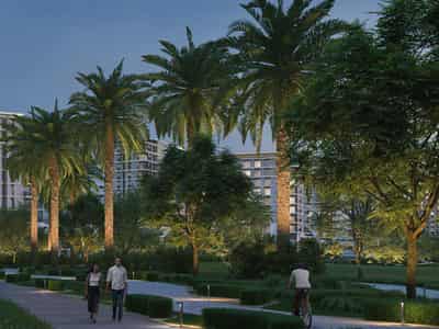 New project Golf Hills with a golf course and swimming pools close to the international airport, Dubai South, Dubai, UAE