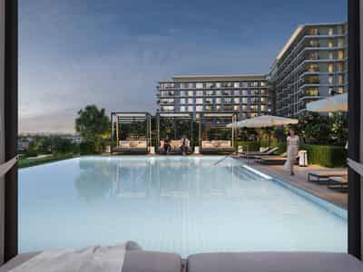 New project Golf Hills with a golf course and swimming pools close to the international airport, Dubai South, Dubai, UAE