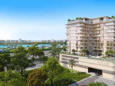 New beachfront project Sunset Bay Grand with swimming pools and a clubhouse, Dubai Islands, Dubai, UAE
