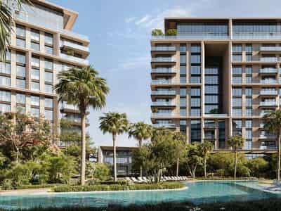 New project City Walk Crestlane 4|5 with swimming pools, lawns and water features, Al Wasl, Dubai, UAE